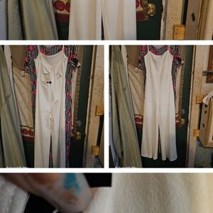 Windsor Cream Wide Leg Jumpsuit with Bow Detail
